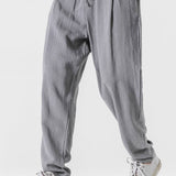 Relax Fit Linen And Cotton Blend Harem Pants