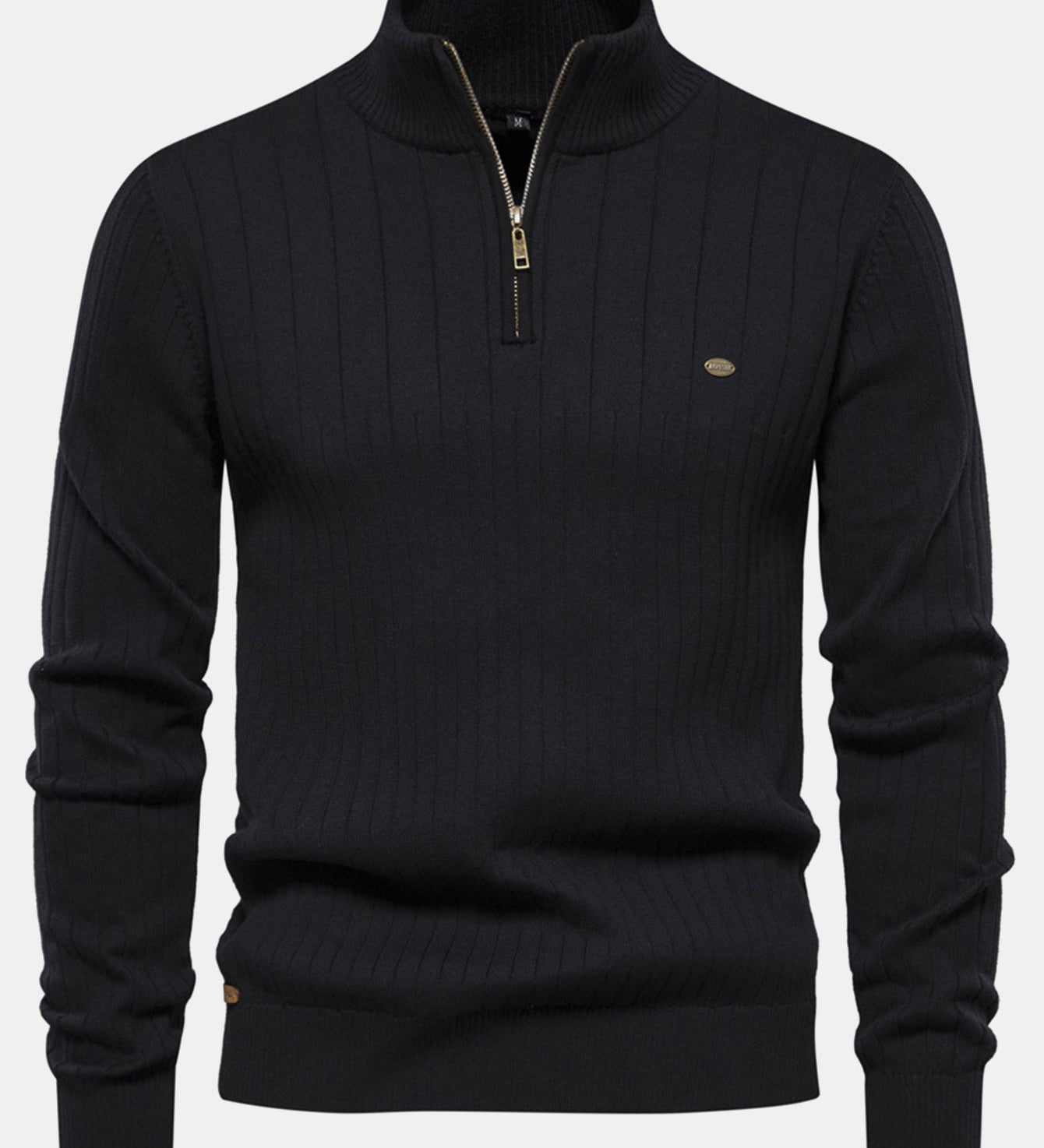 Stripe Quarter-Zip Sweater