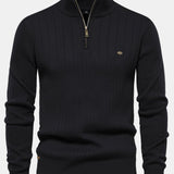 Stripe Quarter-Zip Sweater
