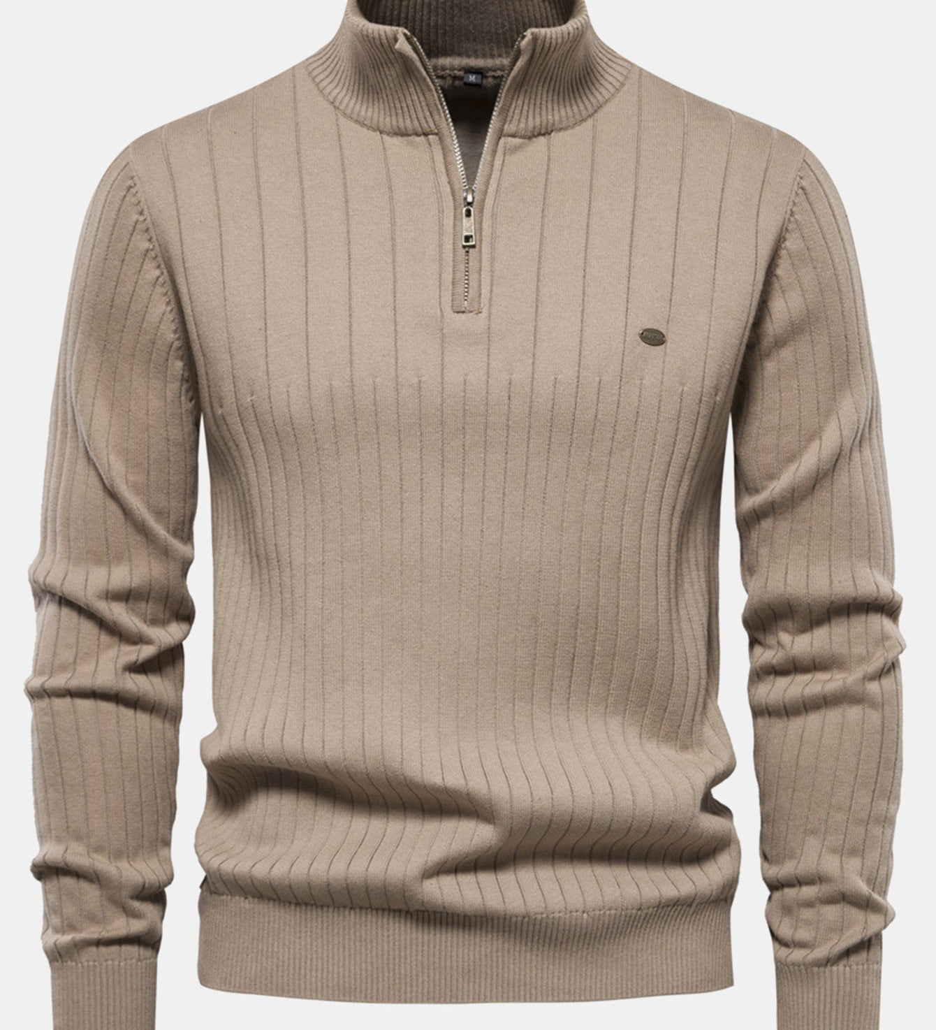 Stripe Quarter-Zip Sweater