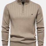 Stripe Quarter-Zip Sweater