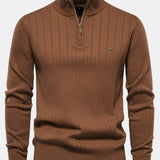 Stripe Quarter-Zip Sweater