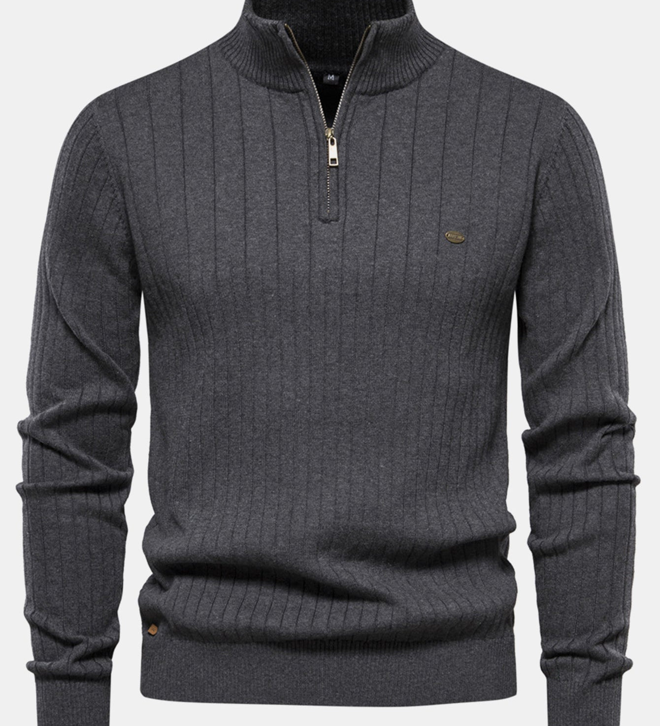 Stripe Quarter-Zip Sweater