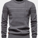 Striped Jacquard Crewneck Sweater