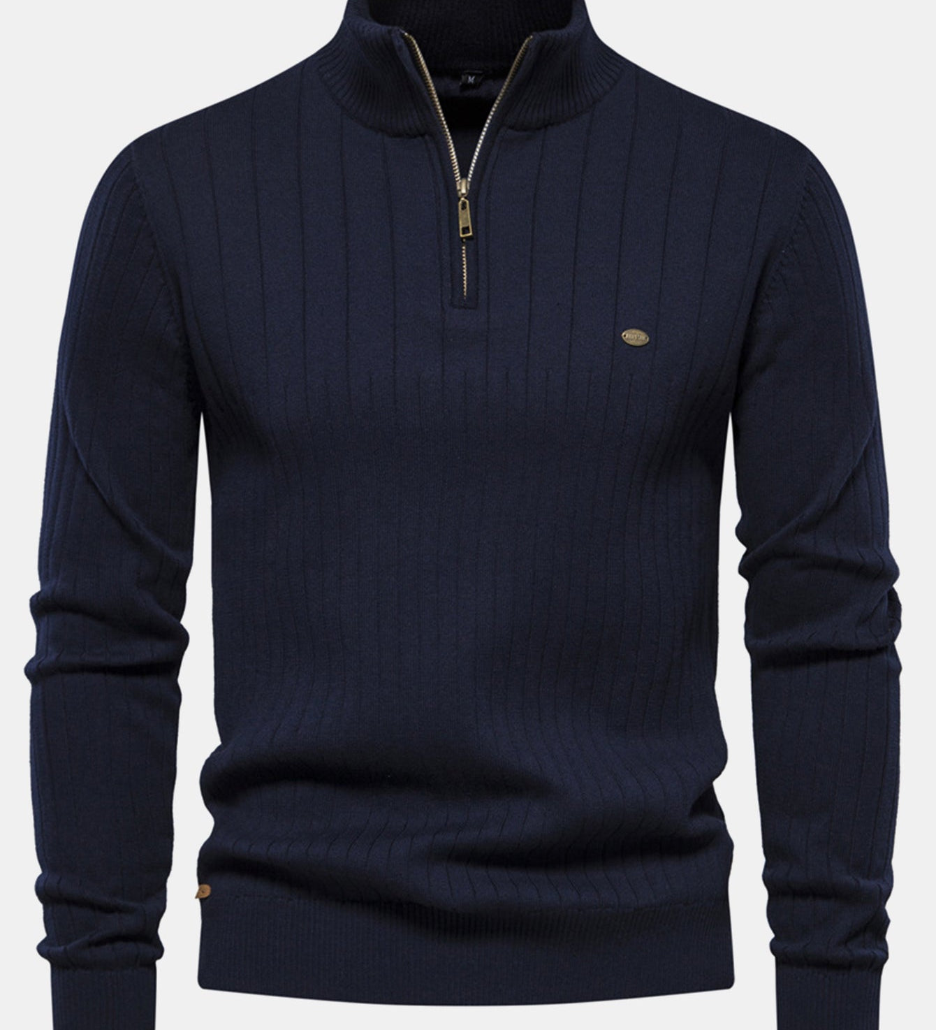 Stripe Quarter-Zip Sweater