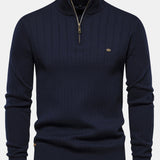 Stripe Quarter-Zip Sweater