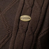 Geometric Jacquard Shawl Collar Cardigan Sweater