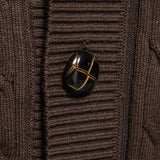 Geometric Jacquard Shawl Collar Cardigan Sweater
