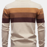 Contrast Stripe Quarter Zip Sweater