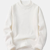 Faux Fur Lined Mock Neck Sweater