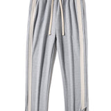 Slit Hem Stripe Pants