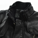 Elegant Long Biker Jacket in Leather