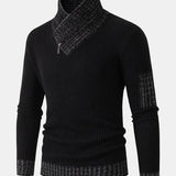 Contrast Turtleneck Sweater