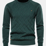Geometry Jacquard Crewneck Sweater