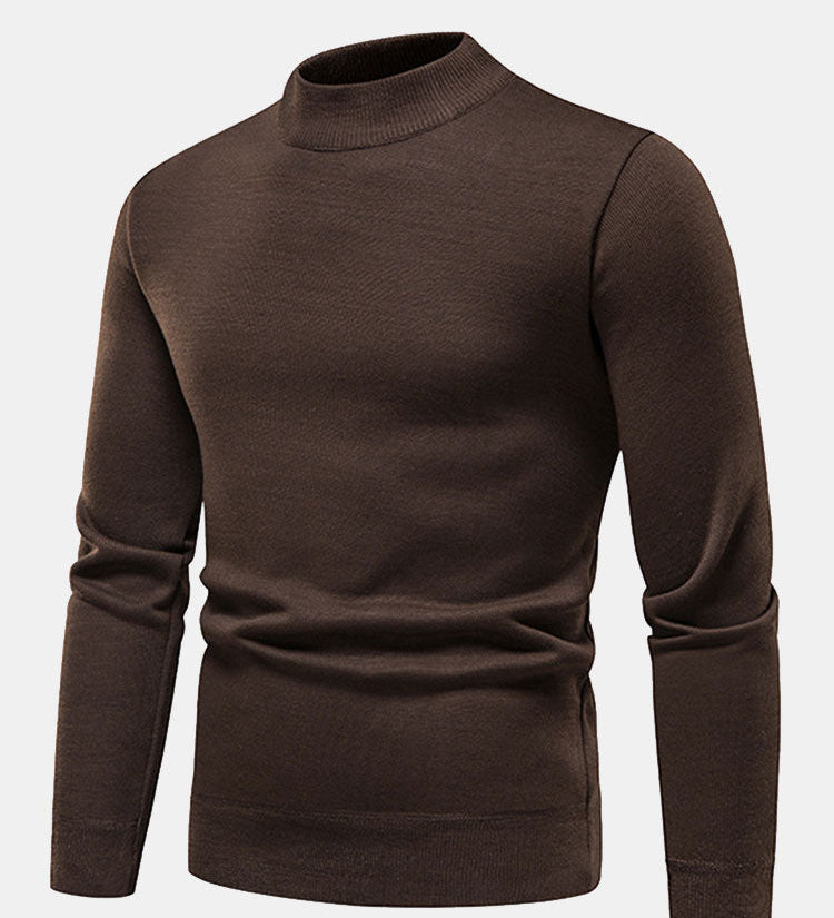 Faux Fur Lined Mock Neck Sweater