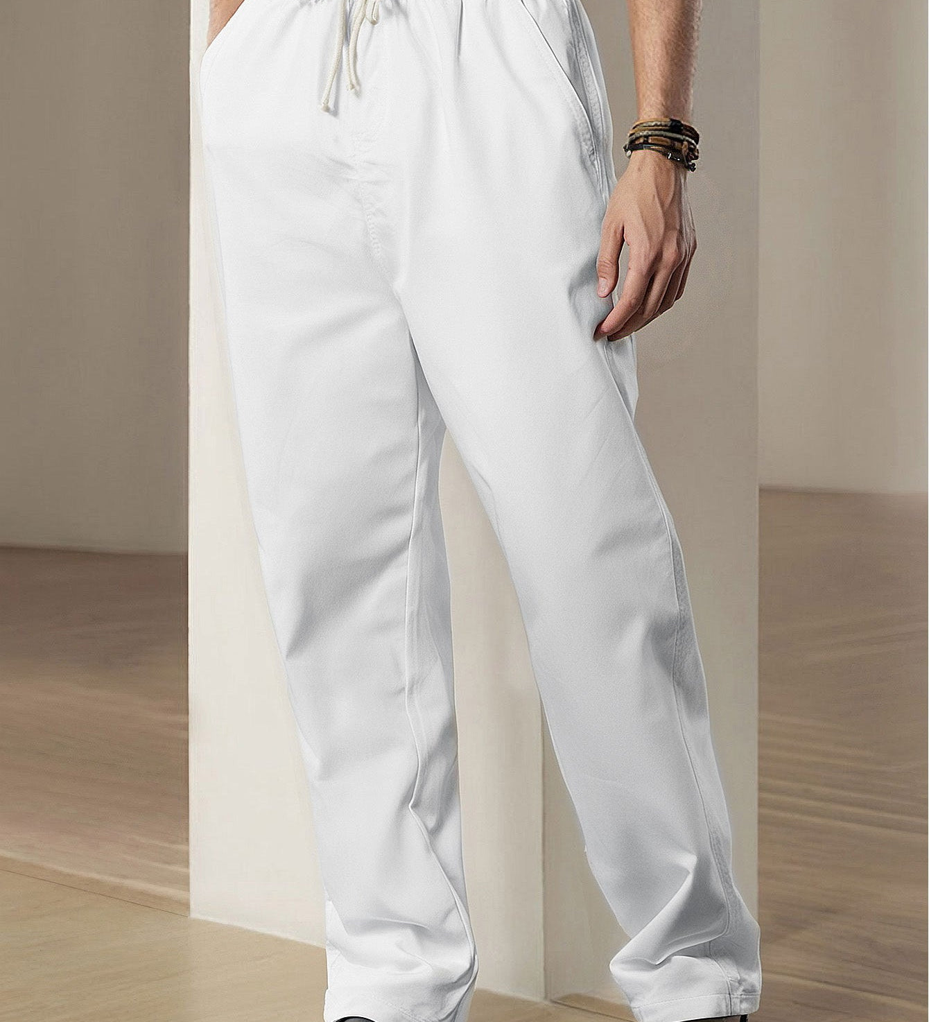 Straight Leg Linen Pants