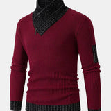 Contrast Turtleneck Sweater