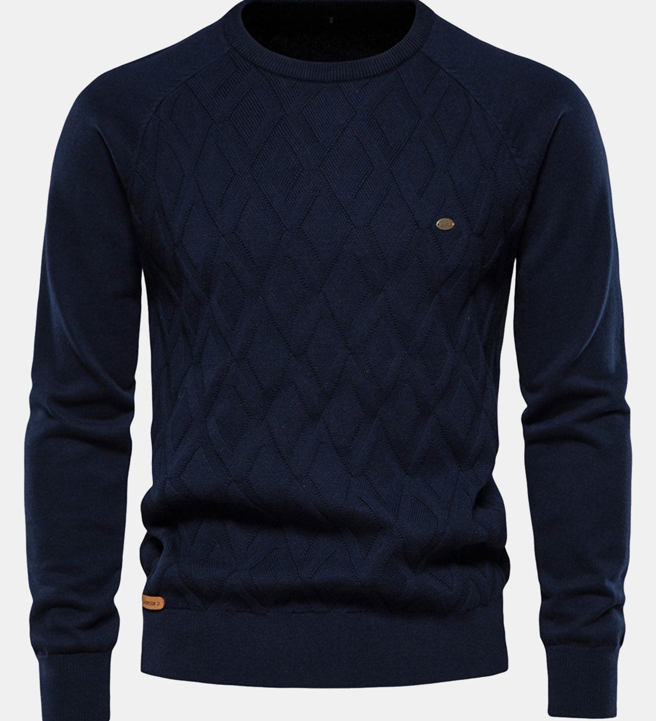 Geometry Jacquard Crewneck Sweater