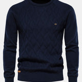 Geometry Jacquard Crewneck Sweater