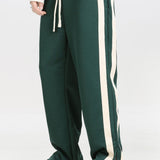 Slit Hem Stripe Pants
