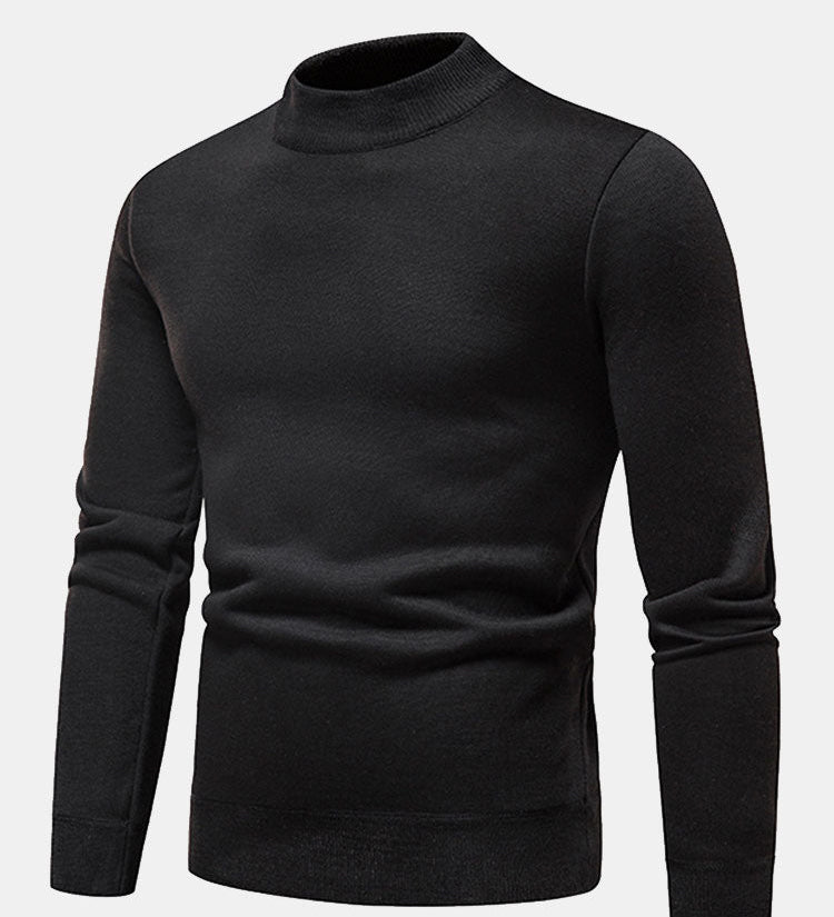 Faux Fur Lined Mock Neck Sweater