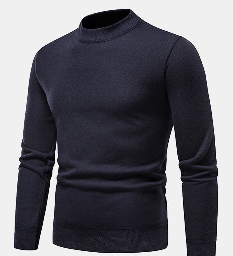 Faux Fur Lined Mock Neck Sweater