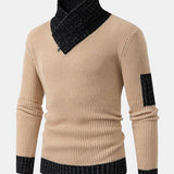 Contrast Turtleneck Sweater