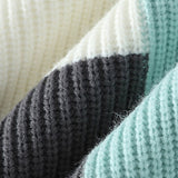 Color Block Crew Neck Sweater