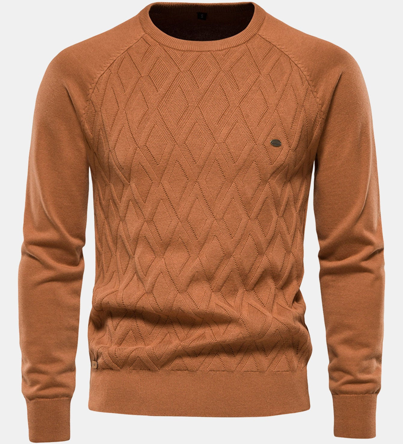 Geometry Jacquard Crewneck Sweater