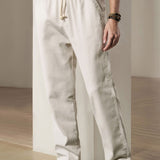 Straight Leg Linen Pants