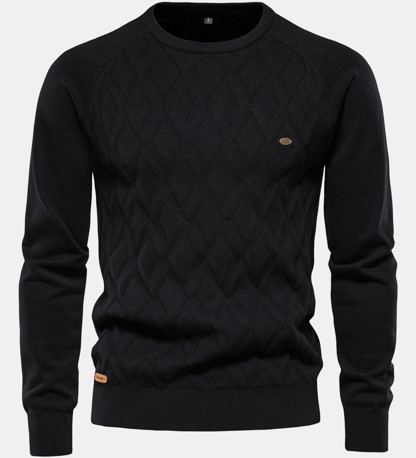 Geometry Jacquard Crewneck Sweater