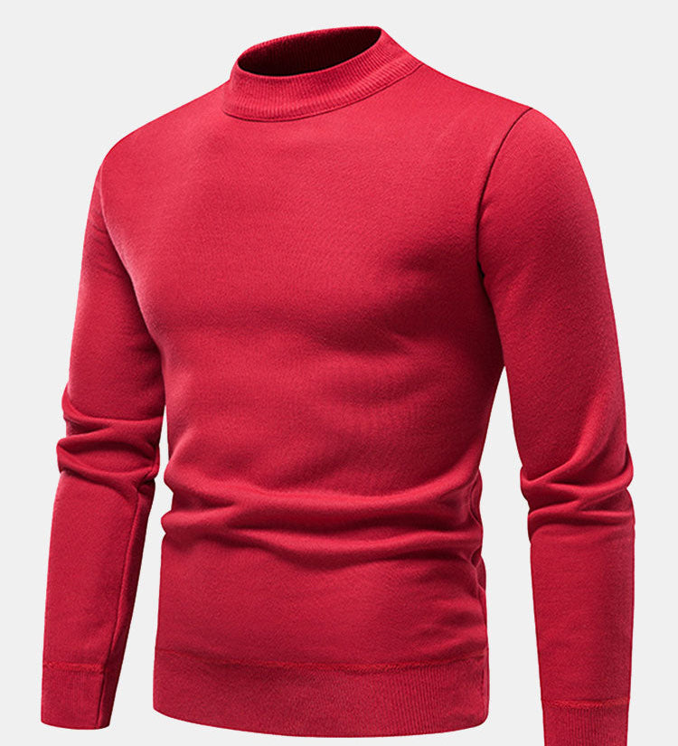 Faux Fur Lined Mock Neck Sweater
