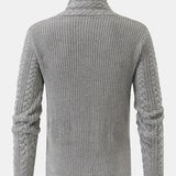 Leather Buckle Turtleneck Sweater