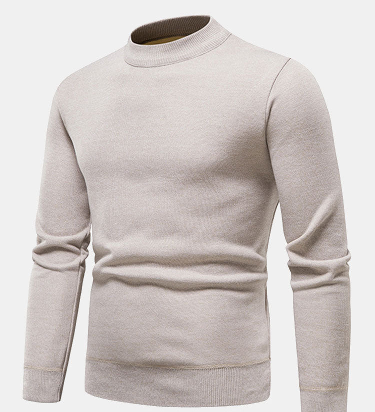 Faux Fur Lined Mock Neck Sweater