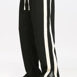Slit Hem Stripe Pants