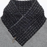 Contrast Turtleneck Sweater