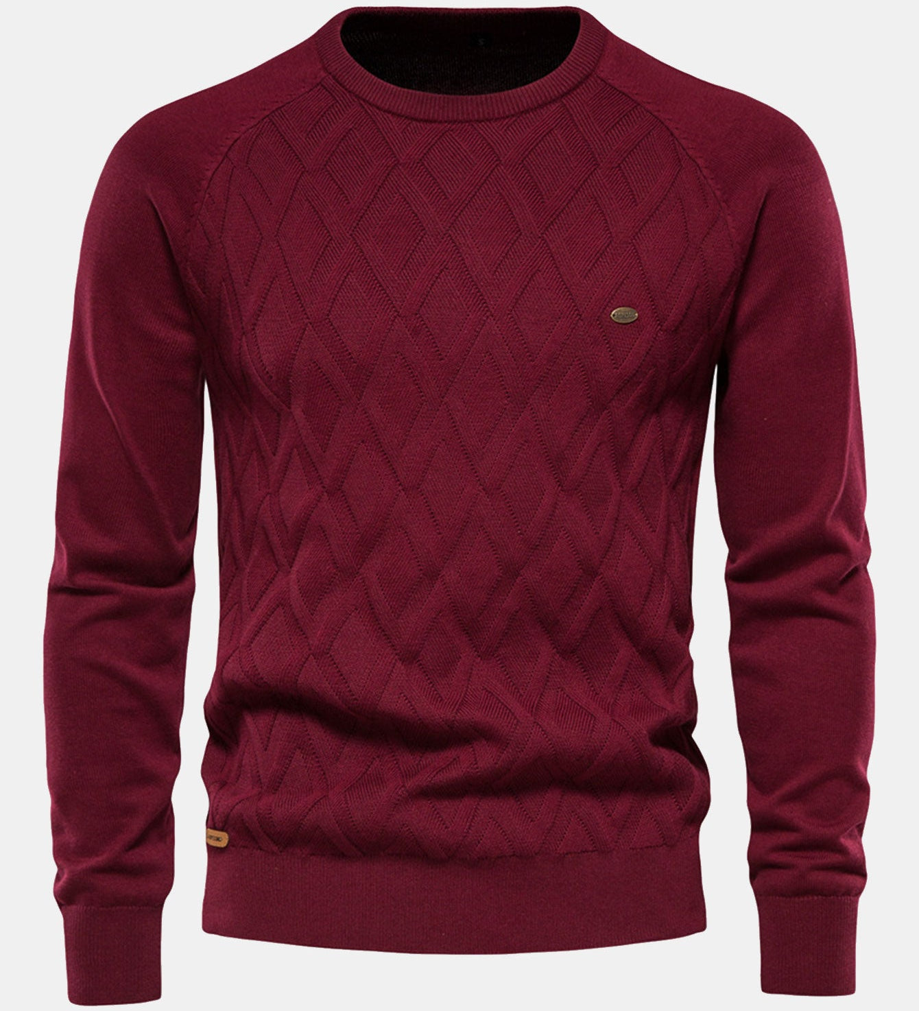 Geometry Jacquard Crewneck Sweater