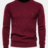 Geometry Jacquard Crewneck Sweater