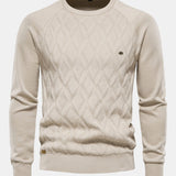 Geometry Jacquard Crewneck Sweater