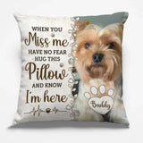 Personalized Photo Pillow - Sympathy Gift For Pet Lovers - Four Paws, One Heart