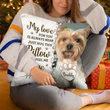 Personalized Photo Pillow - Sympathy Gift For Pet Lovers - Four Paws, One Heart