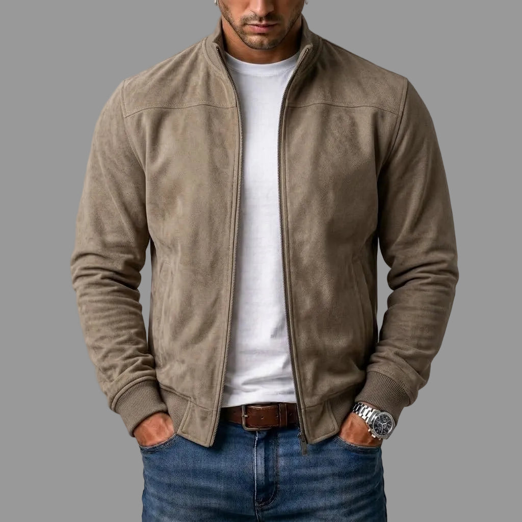 Dieter | Suede Bomber Jacket