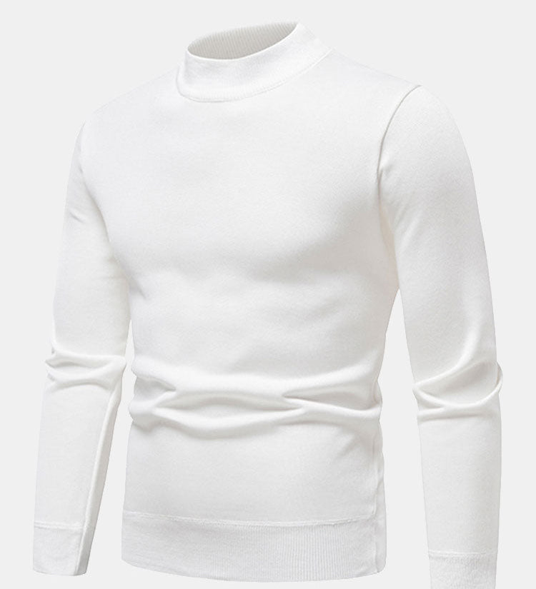 Faux Fur Lined Mock Neck Sweater