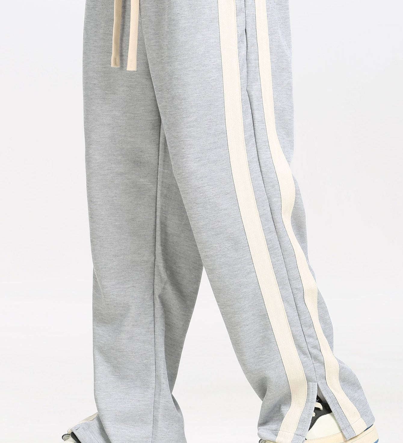 Slit Hem Stripe Pants