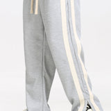 Slit Hem Stripe Pants