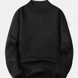 Faux Fur Lined Mock Neck Sweater