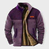 Adrian | Brown Two-Tone Fleece Jacket