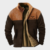 Adrian | Brown Two-Tone Fleece Jacket