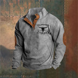 Arthur | Tan Ranch-Style Half-Zip Sweatshirt