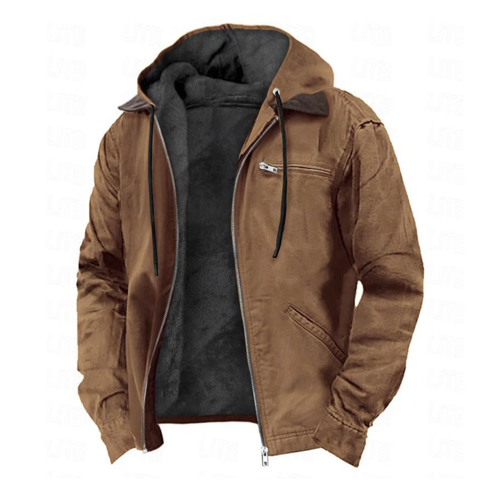 Isak™ | Warm Fleece-Lined Vintage Hoodie Jacket